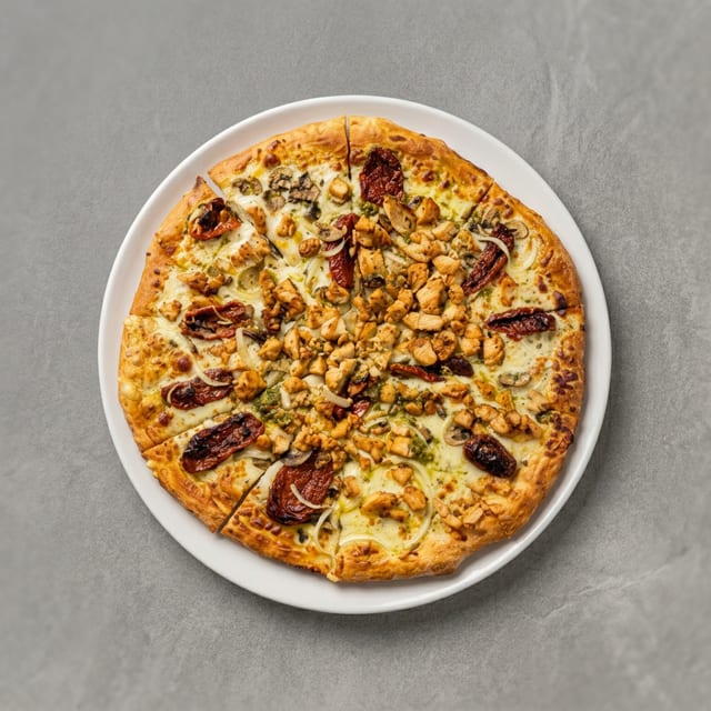 Chicken Pesto Pizza.