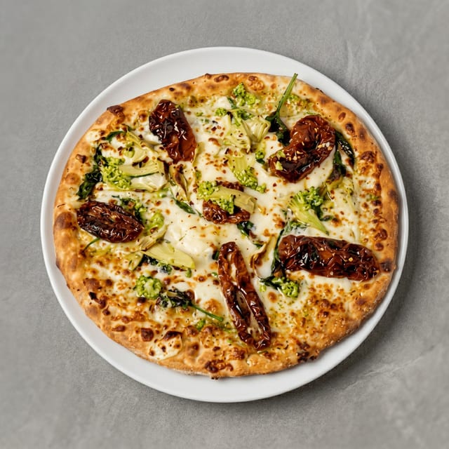 Artichoke Pesto Pizza.